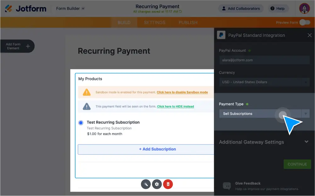 Recurring Payment Options