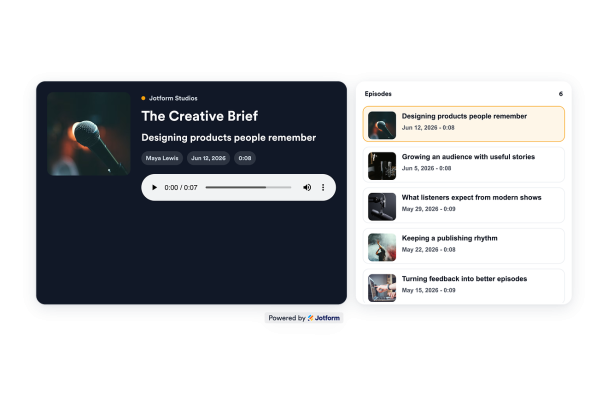 Podcast Player Widget Features for Websites