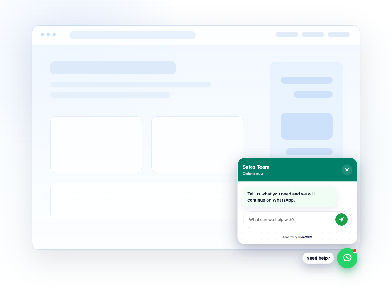 Collect context before WhatsApp opens