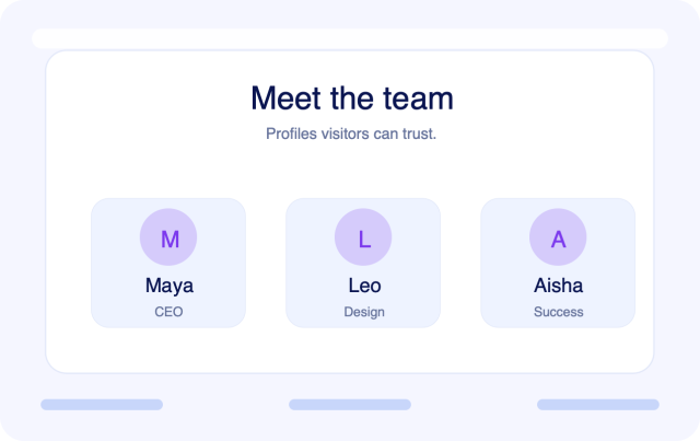 Showcase Your Team with Profile Cards
