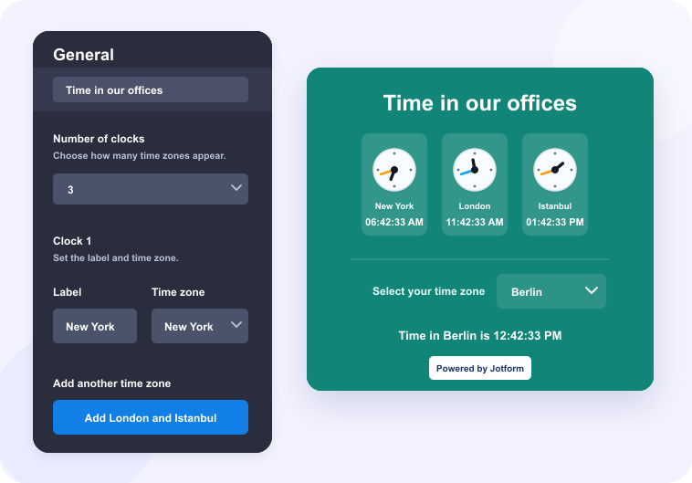 Add your time zones