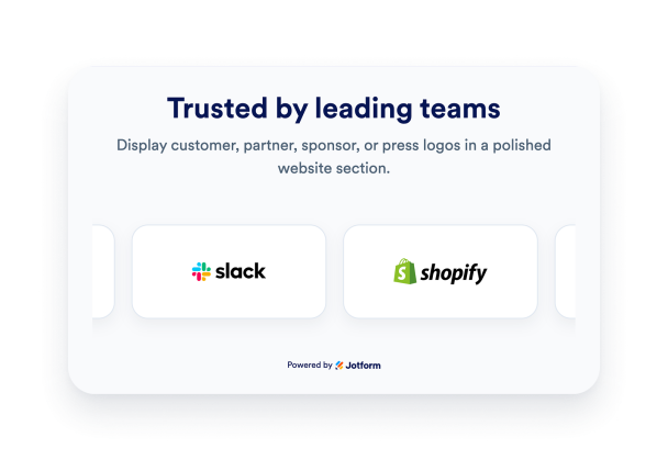 Logo Showcase Widget Features for Websites