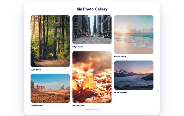 Choose From Seven Gallery Layouts