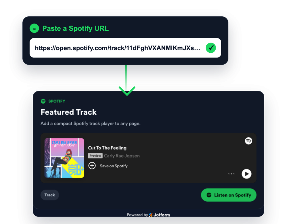 Paste a Spotify URL