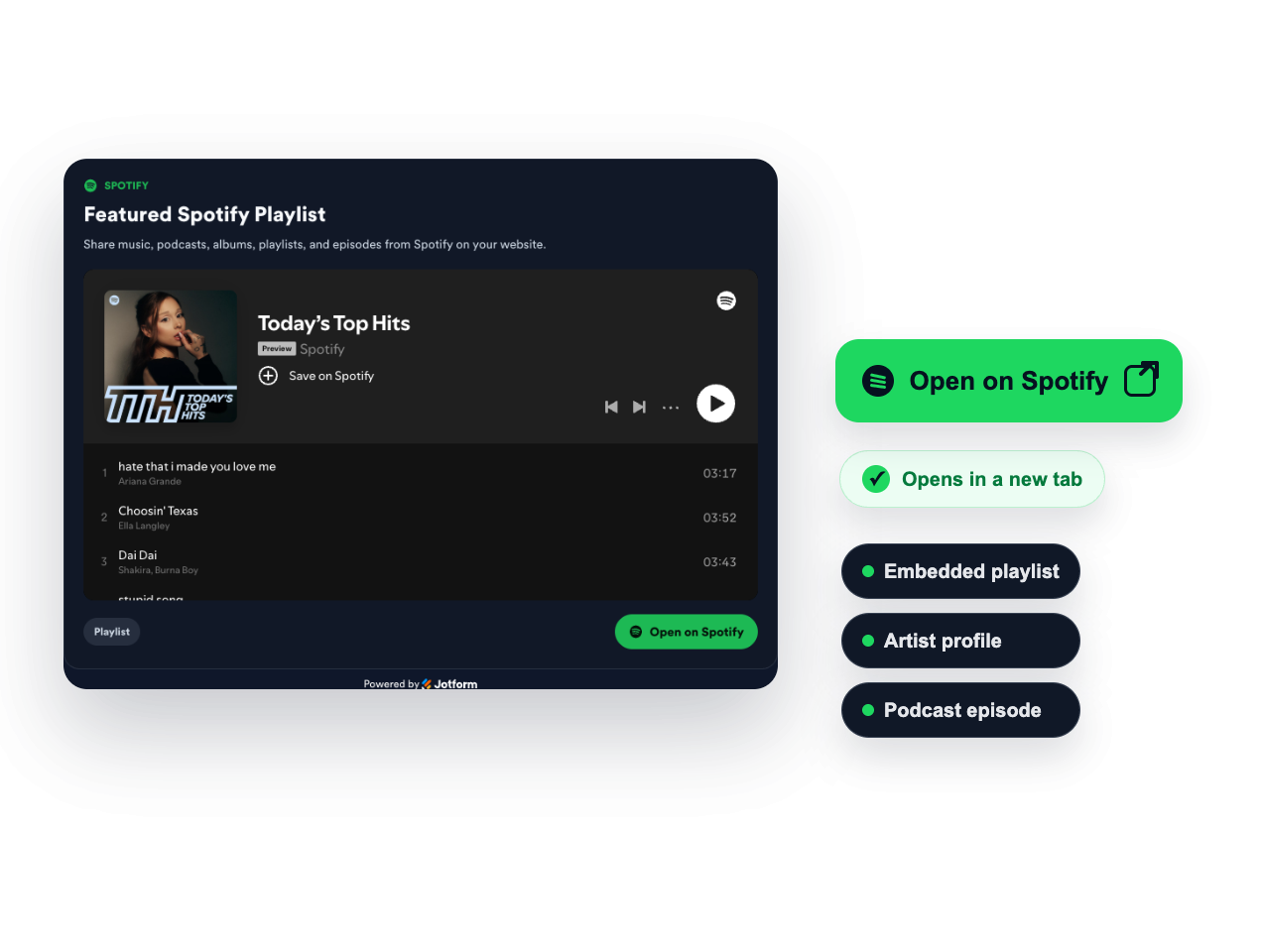 Send listeners to Spotify