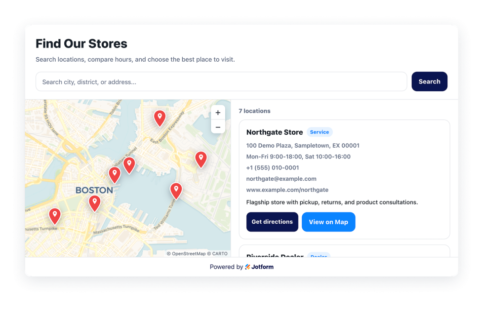 Store Locator Widget
