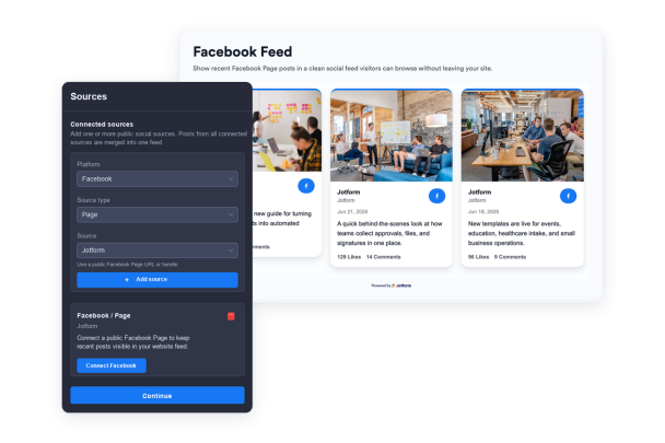 Facebook Feed Widget Features for Websites