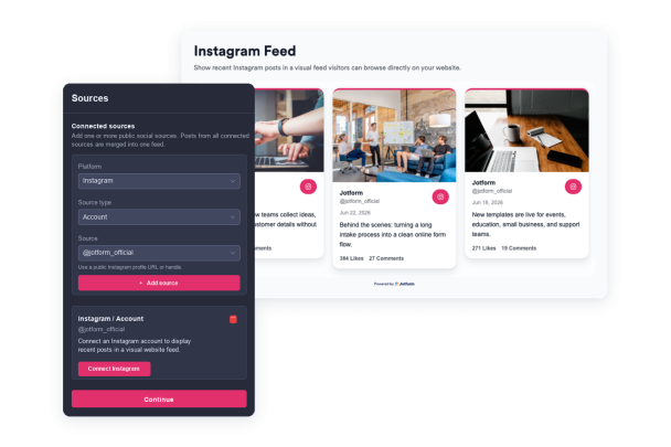 Instagram Feed Widget Features for Websites