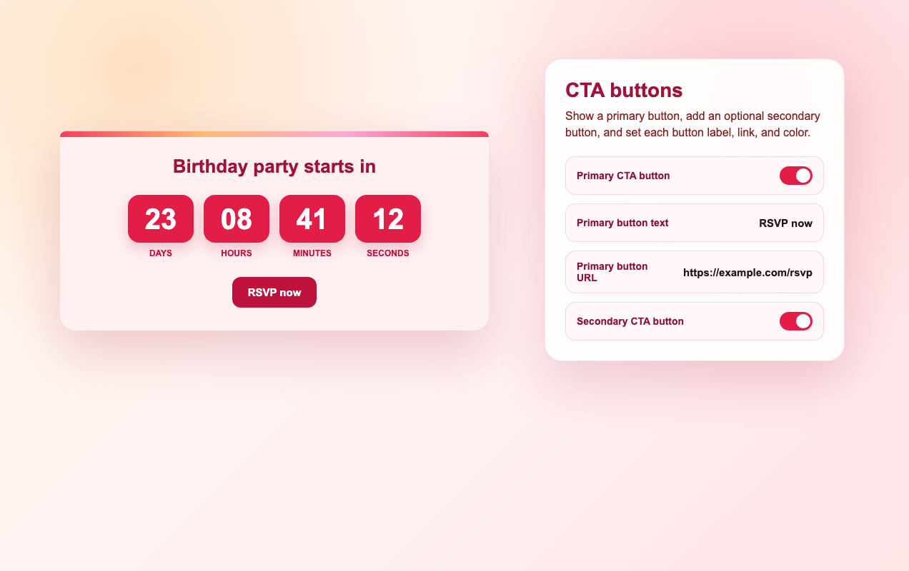 Configure primary and secondary buttons