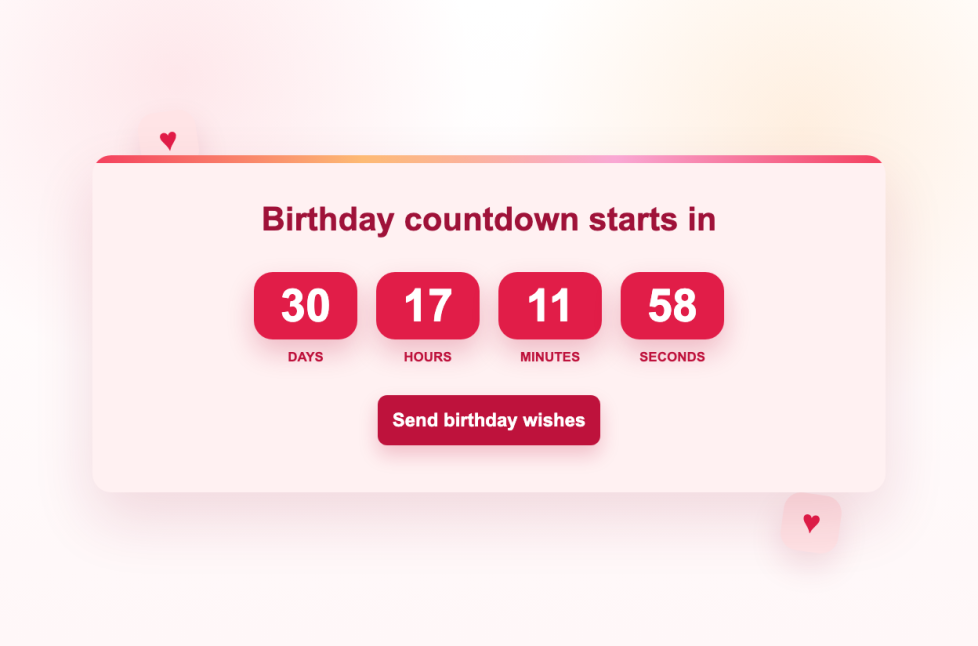 Birthday Countdown Widget