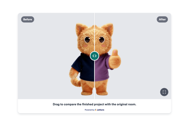 Before and After Slider Widget Features for Websites