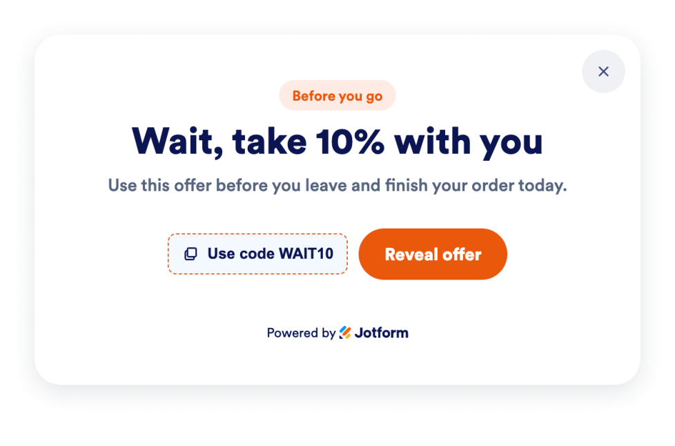 Exit Intent Popup