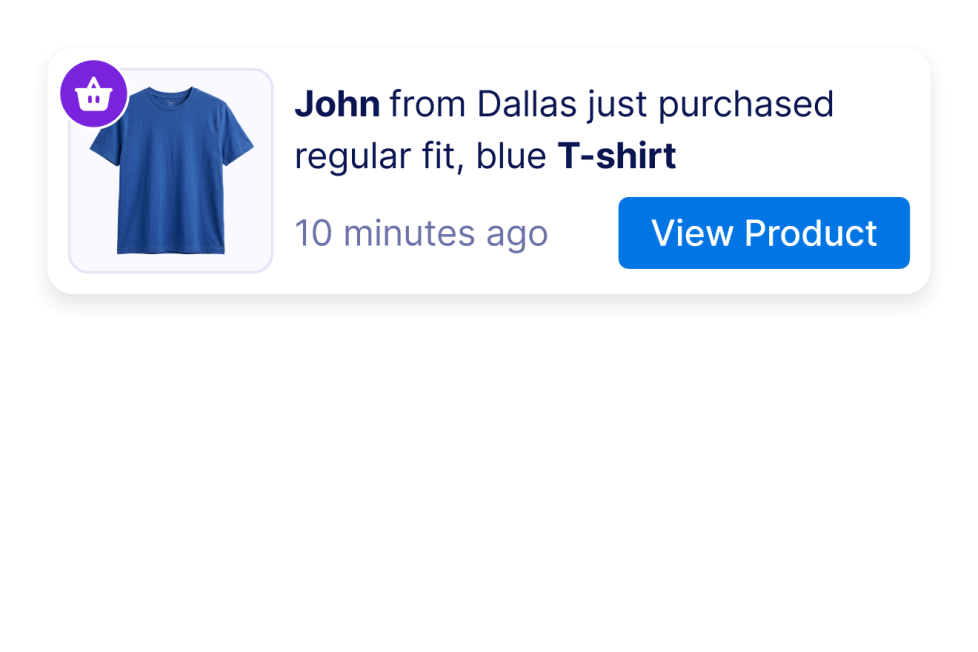 Sales Notification Widget