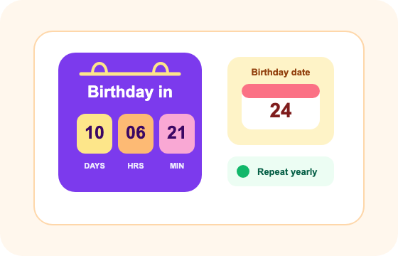 Set the countdown time