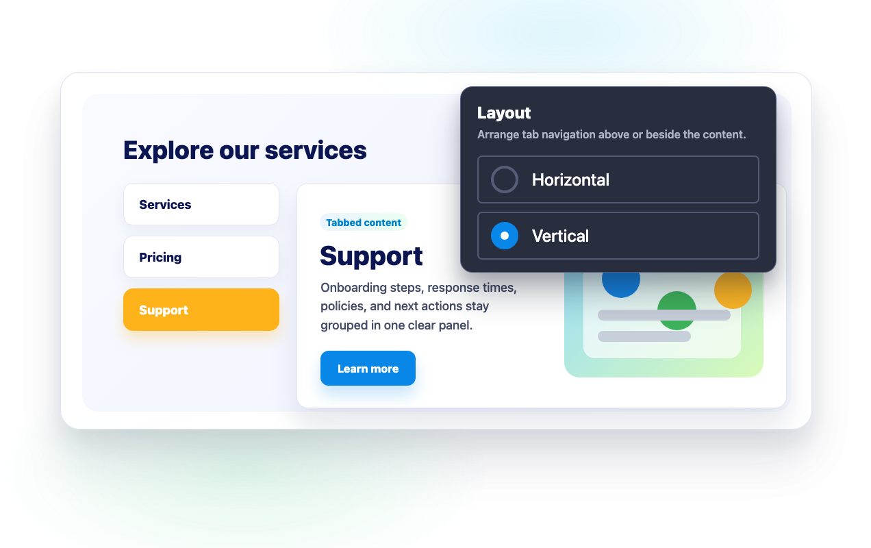 Adapt Tabs to Your Content and Screen