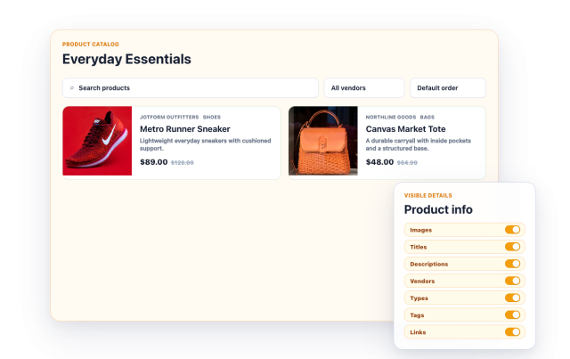 Showcase Product Details