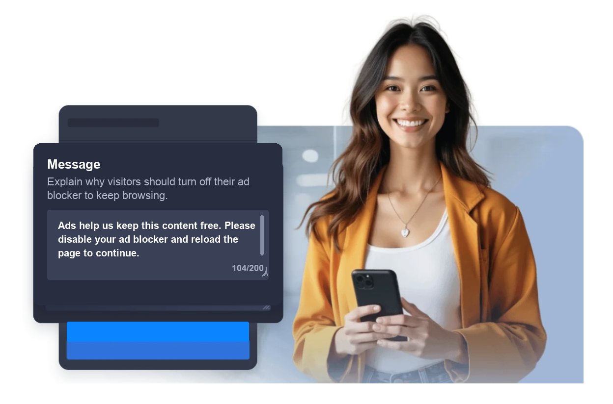 Customize the visitor message