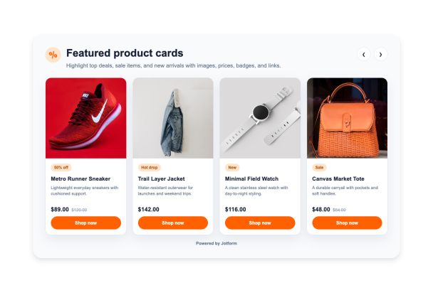 Create Product Cards for Your Website