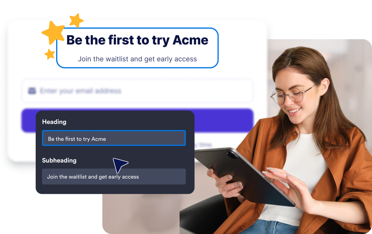 Customize your waitlist text
