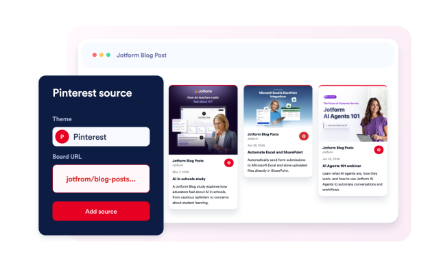 Connect a live Pinterest source