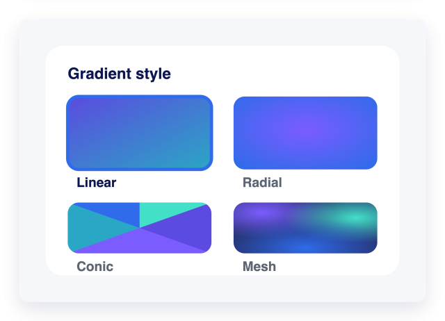 Design Gradients With Full Control