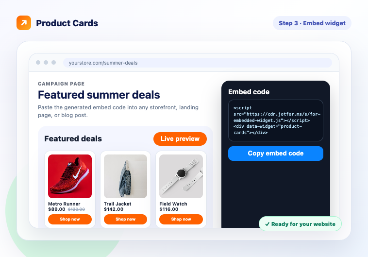 Embed it on your website