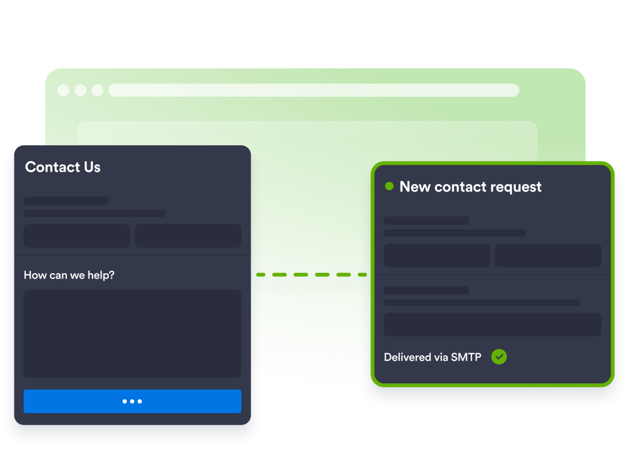 Collect requests through a contact form
