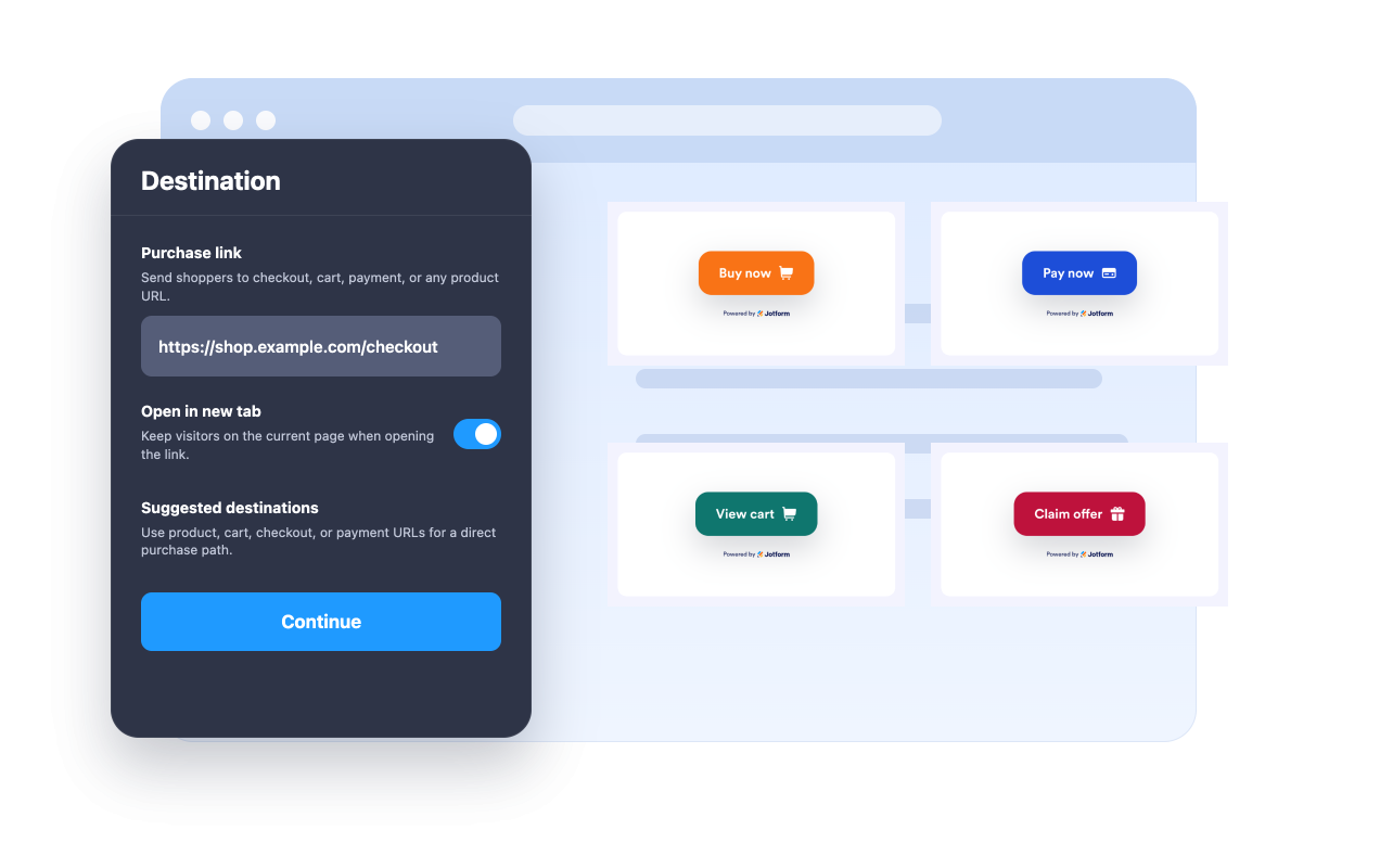 Link straight to the buying destination
