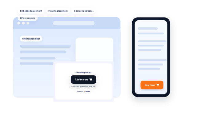 Choose embedded or floating placement