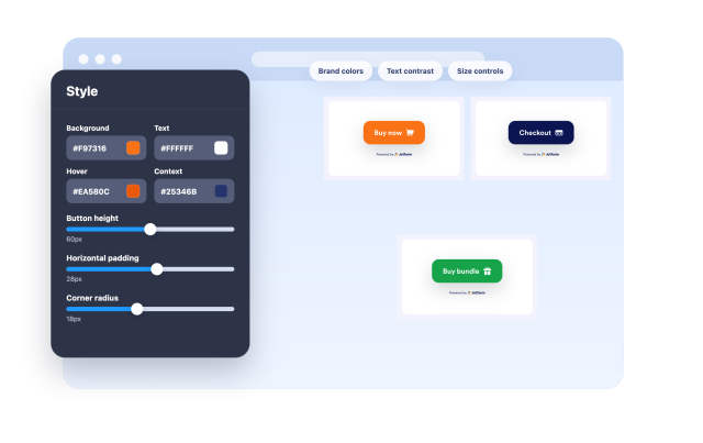Style the button and control visibility