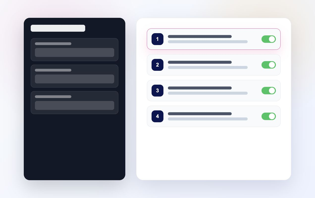 Manage multiple announcement items