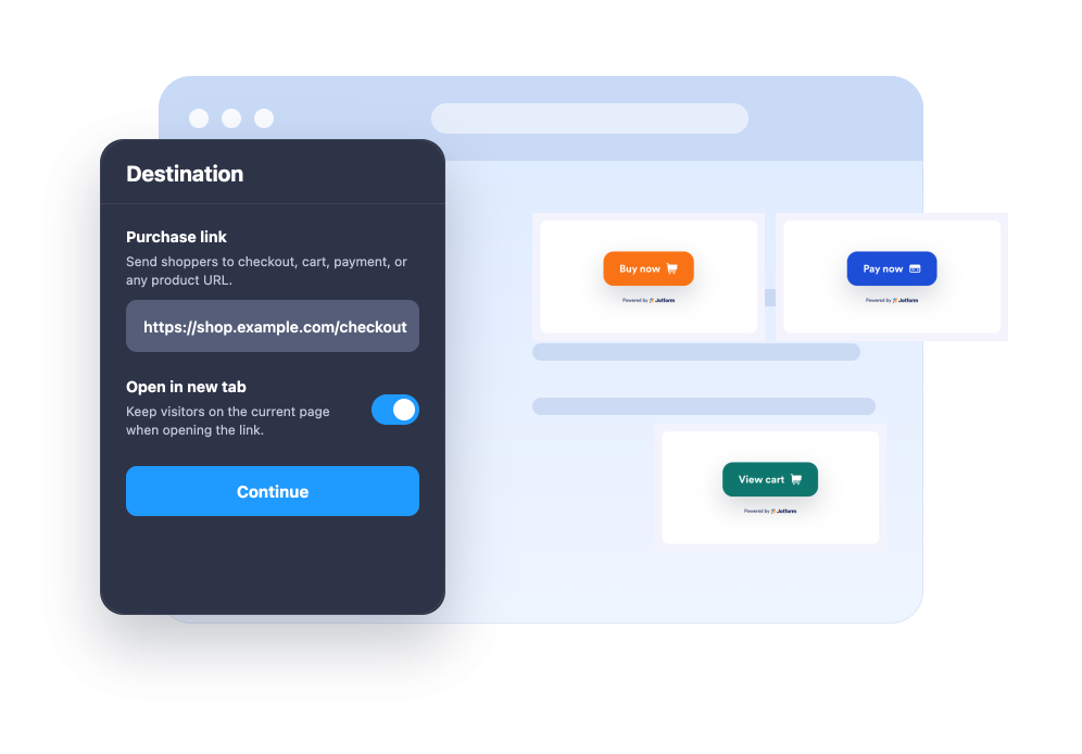 Choose the purchase destination