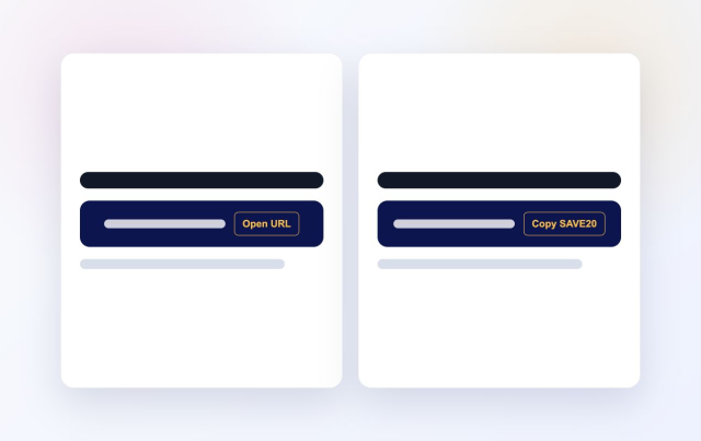 Support Links, Coupons, and Message-Only Notices