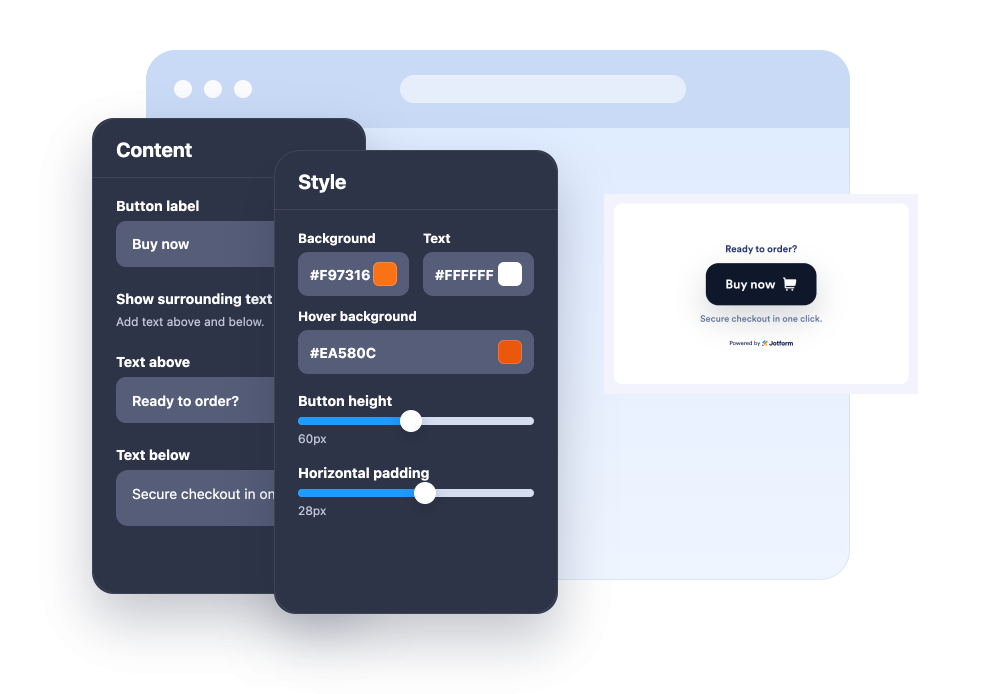 Customize the message and design