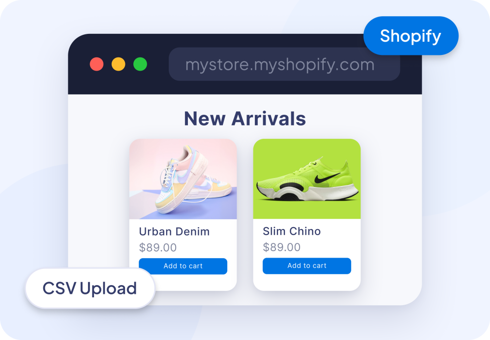 Add your products