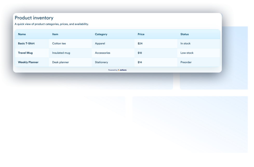 Table Widget