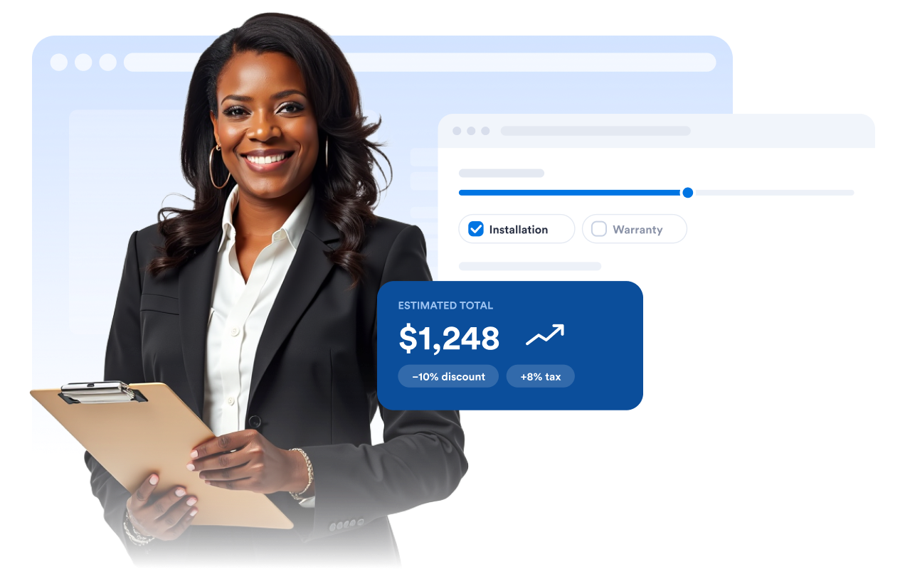 Show a live total as visitors choose