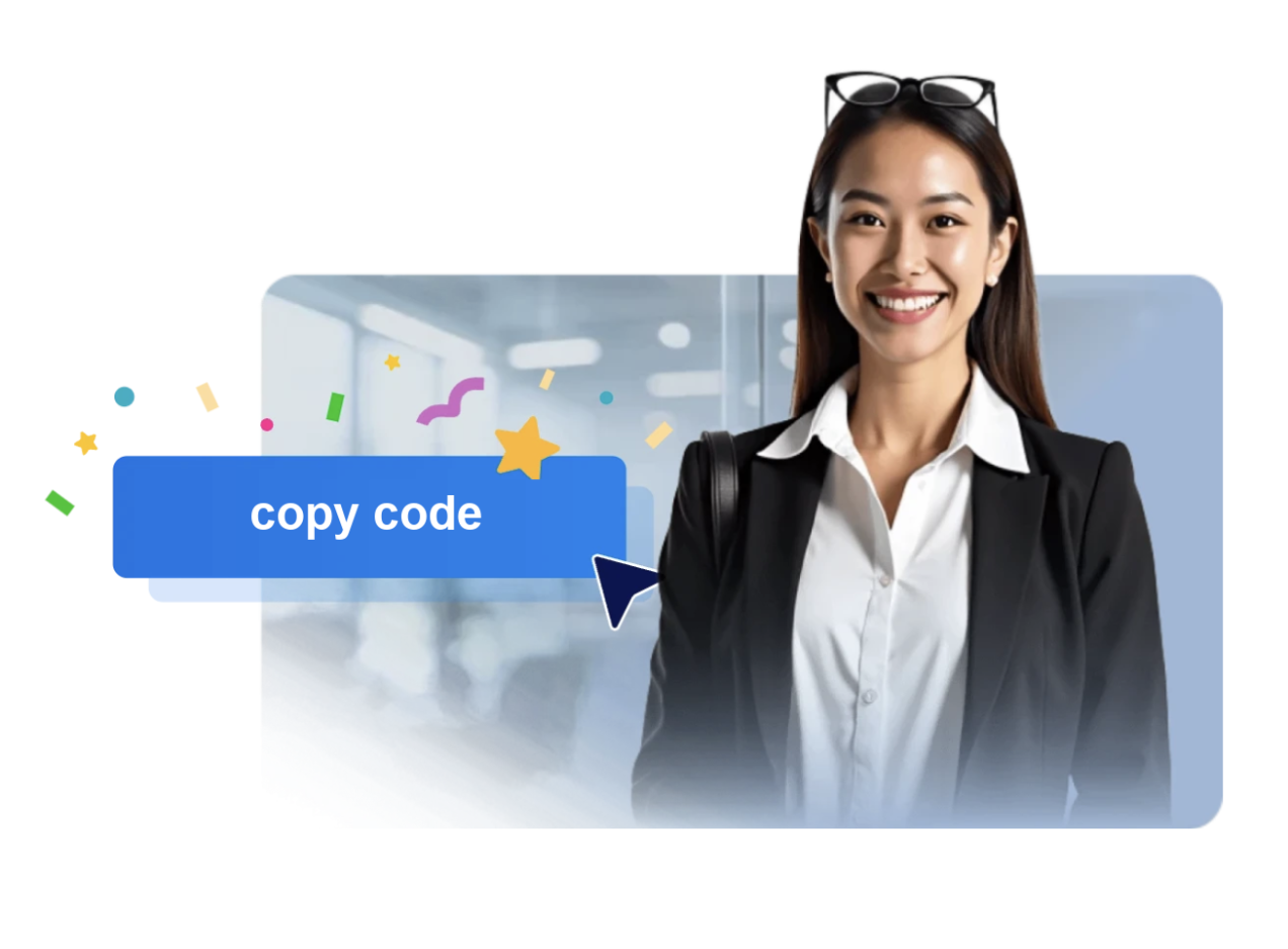 Let visitors copy codes and click through