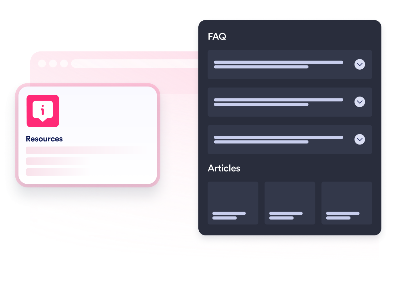 Organize FAQs and article modals