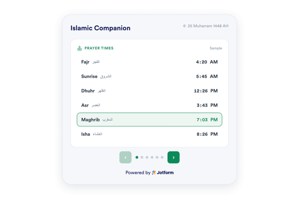 Create Your Own Islamic Widget in Seconds for Your Website