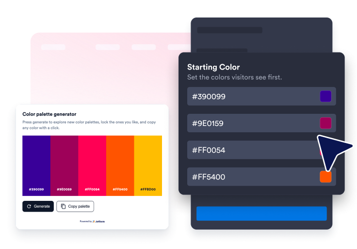 Set your starting colors