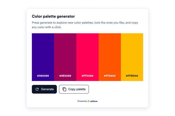 Create Your Own Color Palette Generator Widget in Seconds for Your Website