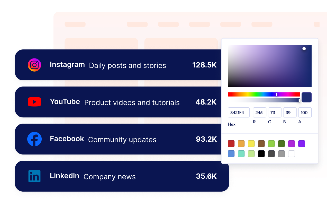 Match the widget to your brand