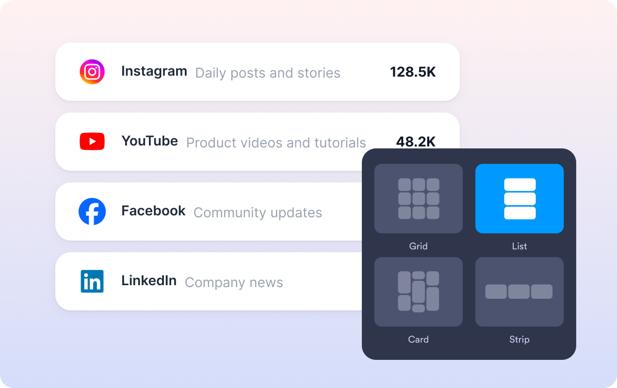 Choose a layout for any page section