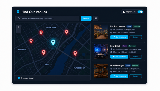 Dark Map Locator Example