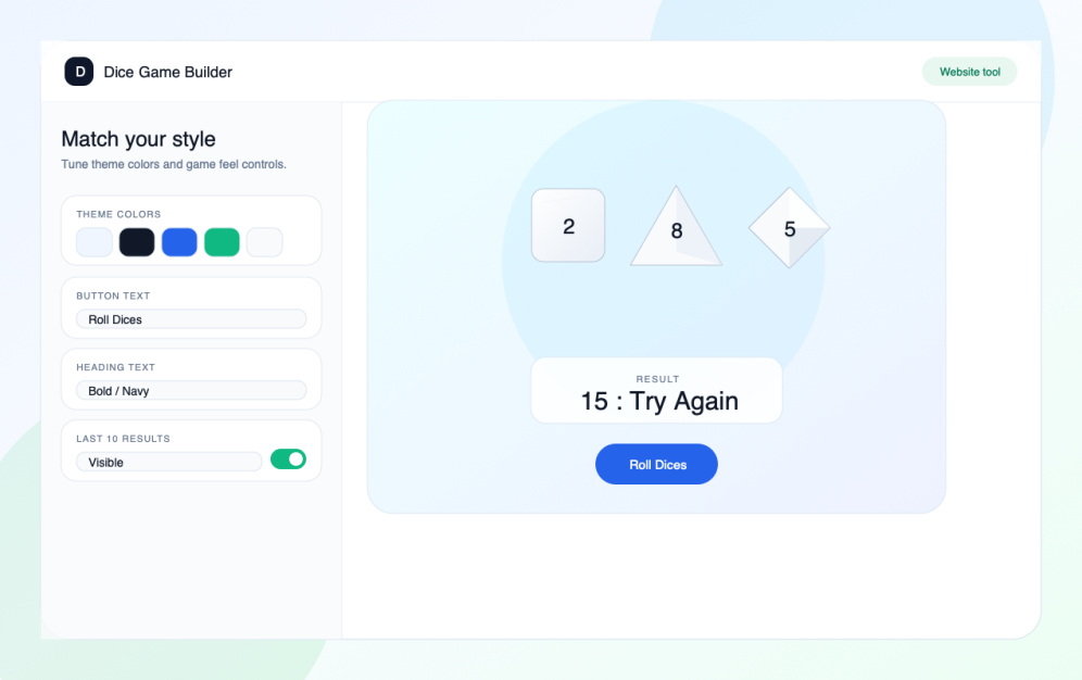 Match your widget style