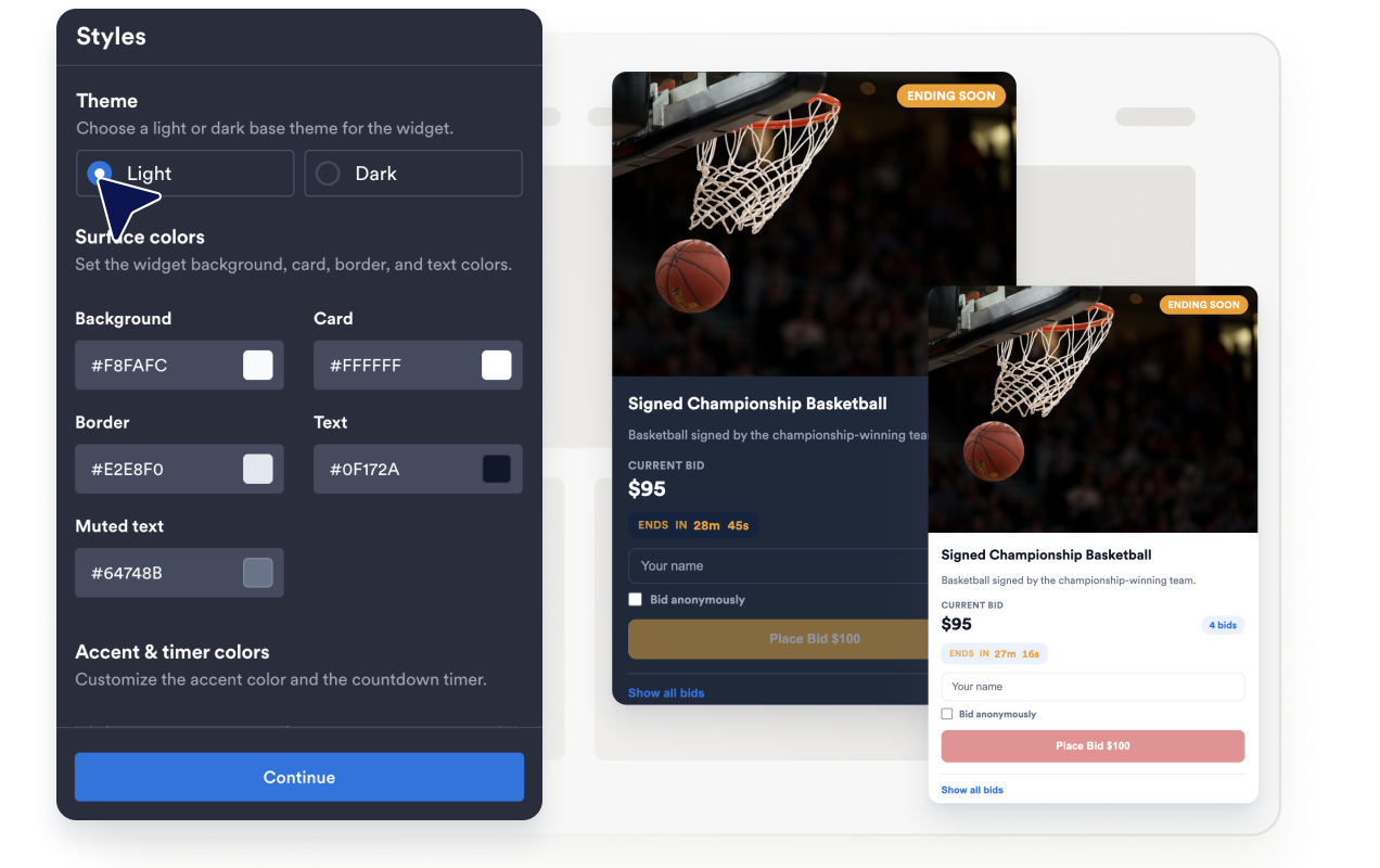 Match your website style