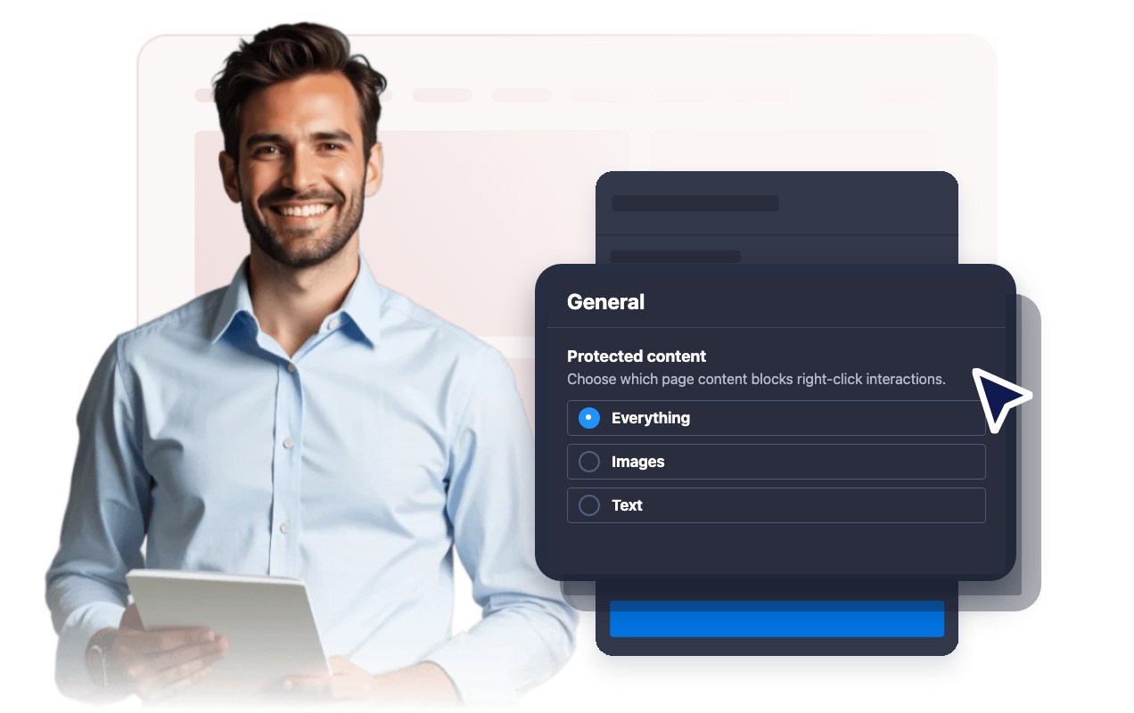 Choose the protected content type