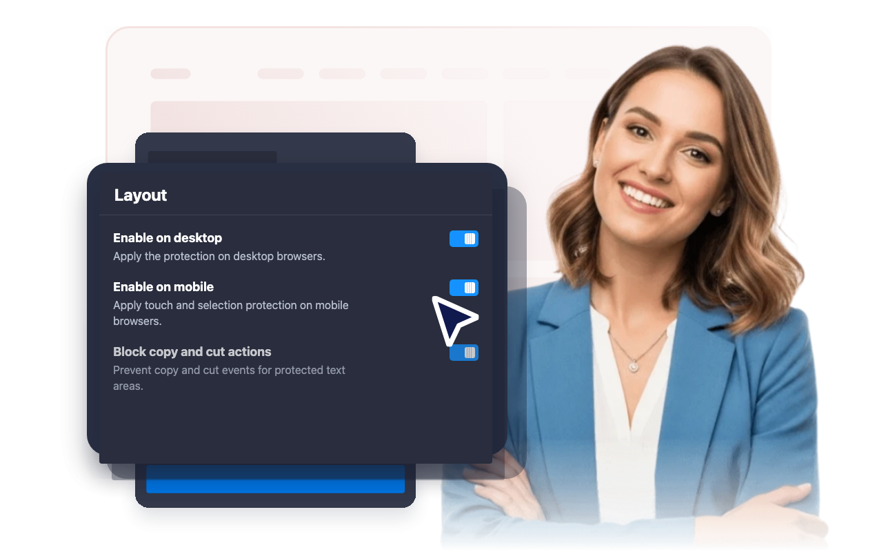Control desktop and mobile behavior
