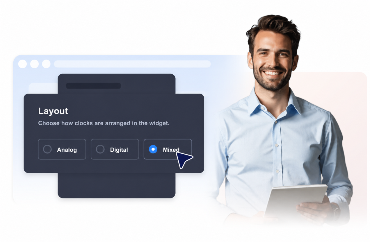 Choose analog, digital, or mixed layouts
